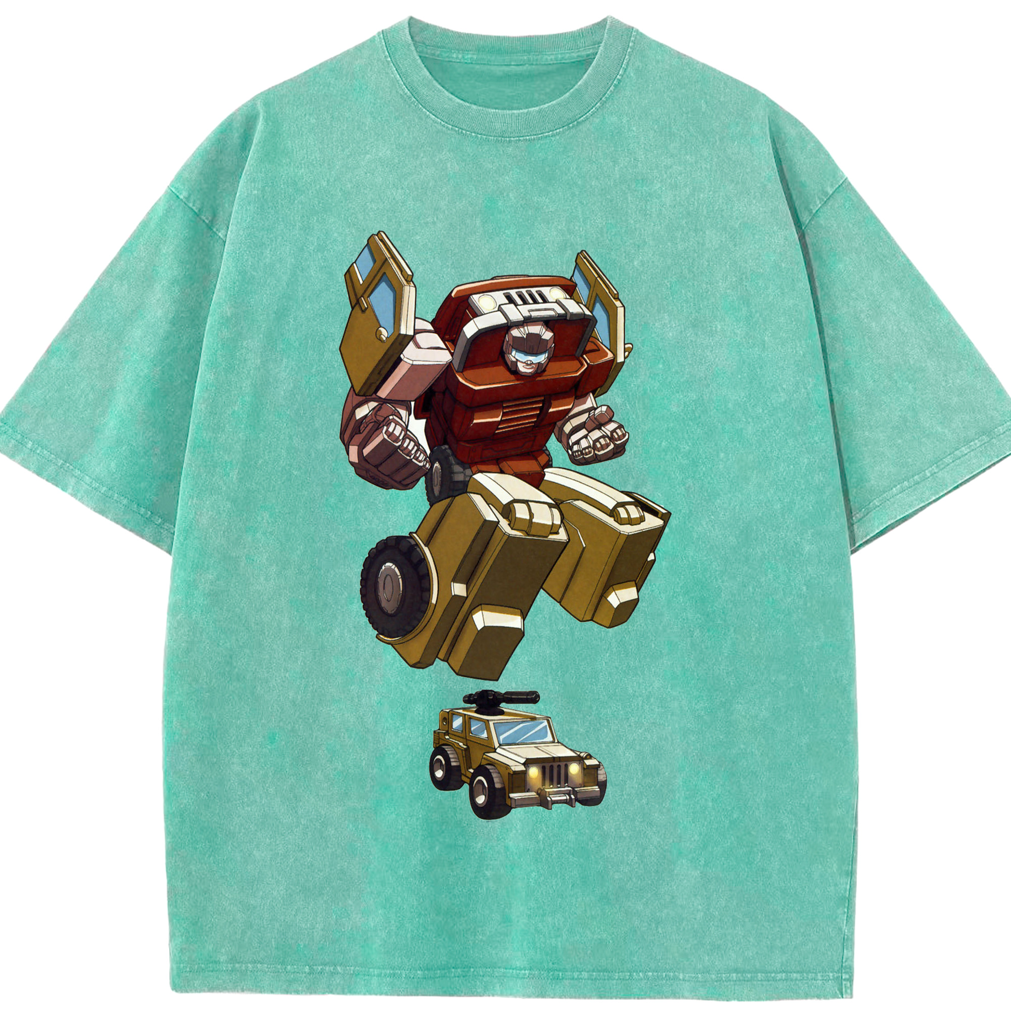 （画像用）  綿100% ヴィンテージ風 半袖Tシャツ（フロントプリント）